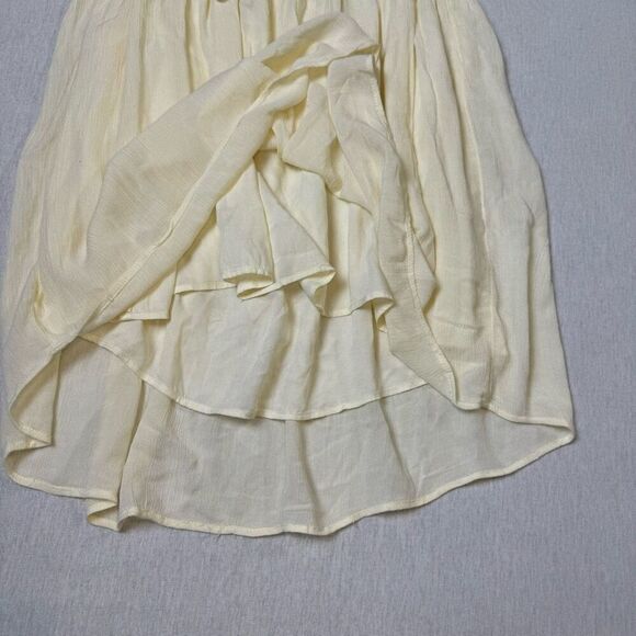 Free People Boho Chic Dress Cream Colored Lace Up Embroidered Dress - Picture 10 of 13